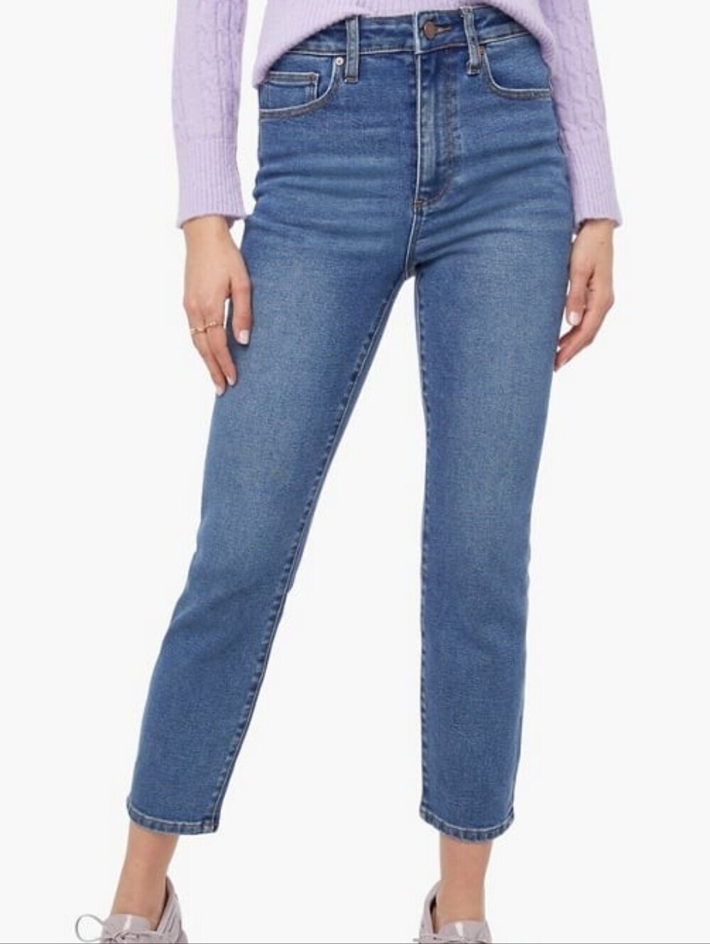 Justfab Dark Blue Skinny Jeans Size 24 High Waist Stretch Denim
